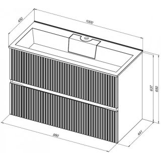 Тумба под раковину Aquanet Джейн 313304 100 см маренго