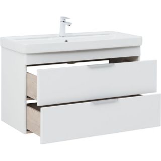 Тумба под раковину Aquanet Ирис New 339280 100 см белый глянец