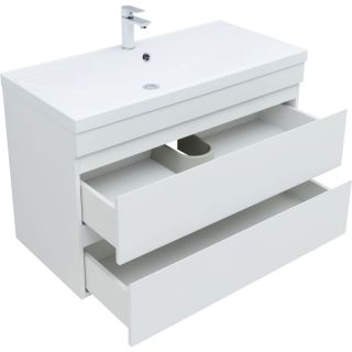 Тумба под раковину Aquanet Нота New 335420 100 см белый глянец