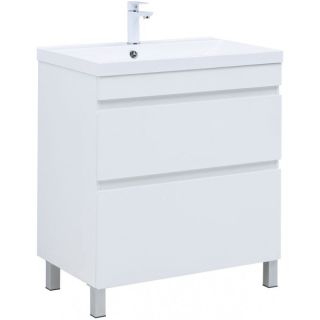 Тумба под раковину Aquanet Нота New 344144 75 см белый глянец