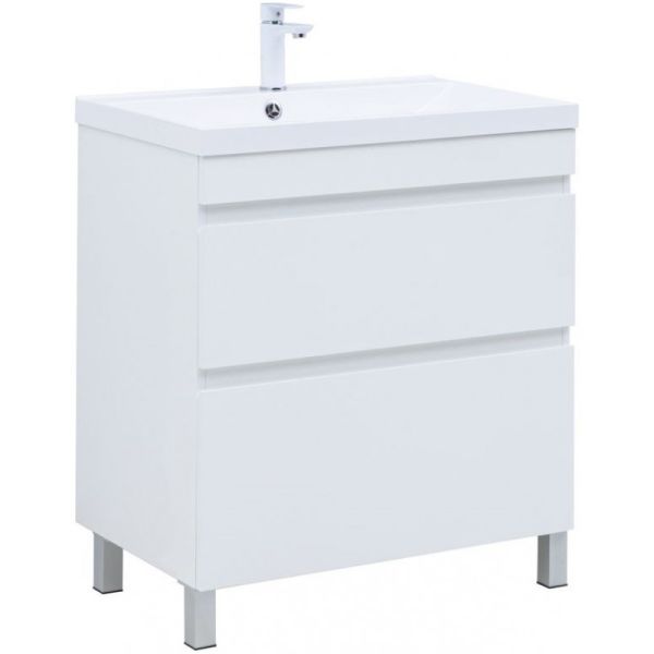 Тумба под раковину Aquanet Нота New 344144 75 см белый глянец