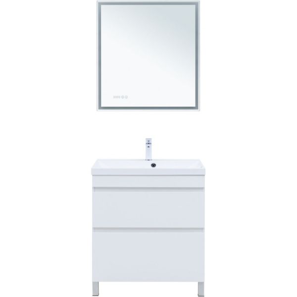 Тумба под раковину Aquanet Нота New 344144 75 см белый глянец