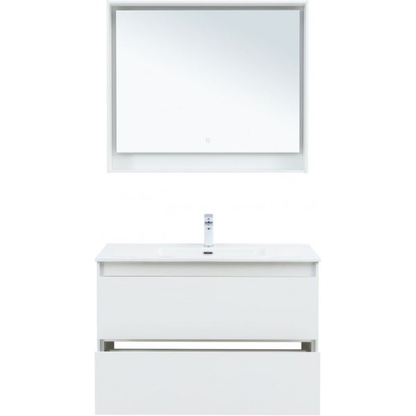 Тумба под раковину Aquanet Милан 336370 100 см белый глянец