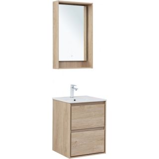 Тумба под раковину Aquanet Милан 336381 50 см дуб светлый