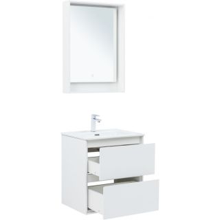 Тумба под раковину Aquanet Милан 336367 60 см белый глянец