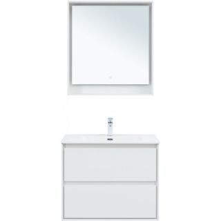 Тумба под раковину Aquanet Милан 336369 80 см белый глянец