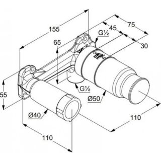 Внутренняя часть для смесителя на два отверстия Kludi 38241