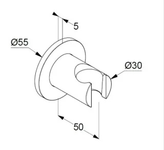 Держатель душевой лейки Kludi A-QA 6555753-00 белый матовый