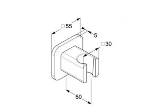Держатель душевой лейки Kludi A-QA 65558N2-00 сталь оружейная брашированная