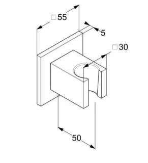 Держатель душевой лейки Kludi A-QA 65559N1-00 брашированная бронза