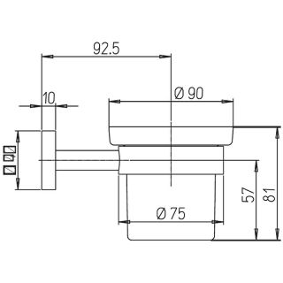 Стакан Paini Pixel 81CR041BI хром