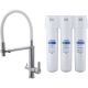 Смеситель для кухни Swedbe Selene Plus 8441K в комплекте с фильтром Аквафор Кристалл нержавеющая сталь/белый