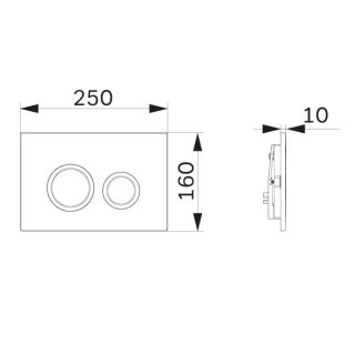 Клавиша смыва Am.Pm ErgoFit L I110151 механическая хром