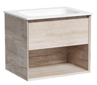 Подвесная тумба под раковину Sancos Marmi 1.0 MR1.060EG 59см дуб галифакс натуральный