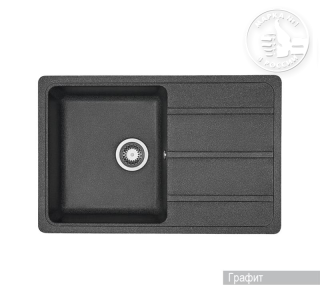 Мойка кухонная Акватон Аманда 78см графит