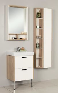 Зеркальный шкаф Акватон Йорк 60см 1A170102YOAY0 белый/выбеленное дерево