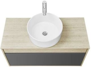 Тумба под раковину Акватон Лофт Урбан 100см дуб орегон/серый графит 1A247701LQX60