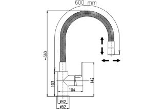 Смеситель для кухни Rav Slezak Colorado CO219.5/10 хром серый