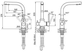 Смеситель для кухни Paulmark Essen Es213011-G золото