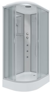 Душевая кабина Niagara NG-3312-14RG с гидромассажем 120x80см серебро/матовое