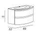 Тумба под раковину Cezares 69x55 Grigio lucido Vague 54854