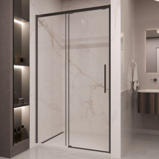 Душевая дверь Vincea Stella VDS-1ST110CLB, 1100, черный, стекло прозрачное