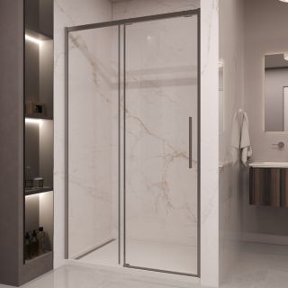 Душевая дверь Vincea Stella VDS-1ST110CLGM, 1100, вороненая сталь, стекло прозрачное