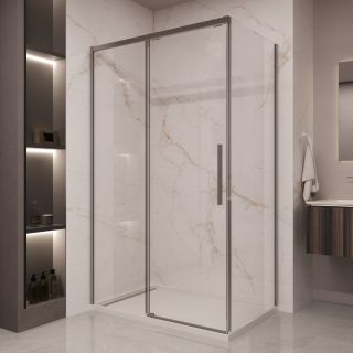 Душевой уголок Vincea Stella VSR-1ST8015CLGM, 1500*800, вороненая сталь, стекло прозрачное