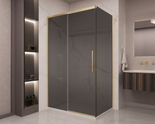 Душевой уголок Vincea Stella VSR-1ST9012CGG, 1200*900, брашированное золото, стекло тонированное