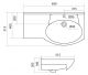 Мебельная раковина Santek Коралл 1WH110225 крыло слева 83см белый