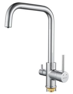 Смеситель для кухни Shevanik S228 с подключением фильтра хром