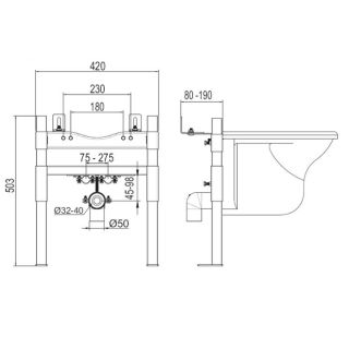 Инсталляция для биде Oli 618547