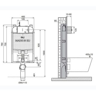 Бачок сливной OLI 74 SIMFLEX, механический, OLI