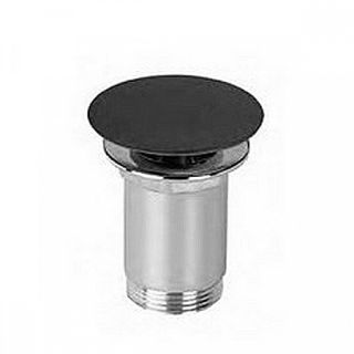 Донный клапан c переливом для раковины, чёрный матовый Cezares CZR-B-SOC-NOP