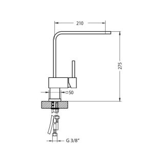 Смеситель для кухни Alveus Laguna 1134826 хром