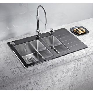 Кухонная мойка Alveus 1099641 Crystalix 20 черное 86x54 левая