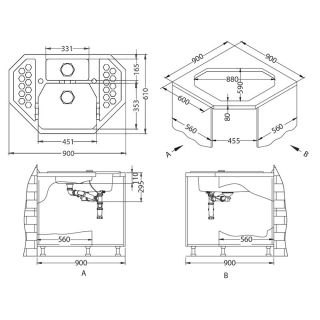 Кухонная мойка Alveus 1108259 Sensual 60 Granital+ Twilight-G05M 90x61