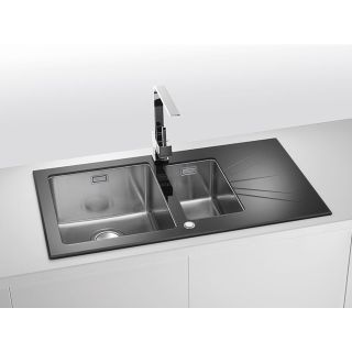 Кухонная мойка Alveus 1123807 Karat Up 20 черная 86x50 правая