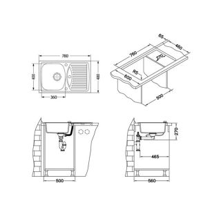 Кухонная мойка Alveus 1130332 Record 30 Granital Arctic-G11 78x48