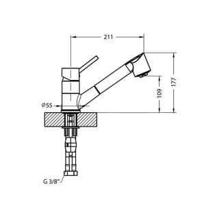 Смеситель для кухни Alveus Cleo-PS 1088775 хром