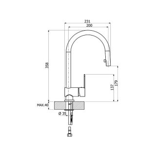 Смеситель для кухни Alveus ARC 1115261 хром