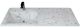 Раковина над стиральной машиной Stella Polar Мадлен 120см левая белый мрамор SP-00001071