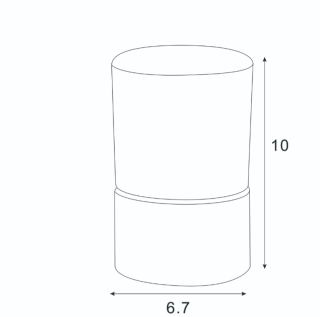 Стакан Azario NESSY AZ-126-C стеклянный настольный