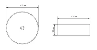 Раковина накладная Aquanet Moon-1 211284 41 см белый
