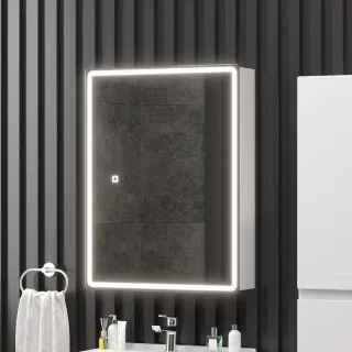 Шкаф-зеркало с подсветкой Onika Орби 206087 60см белый