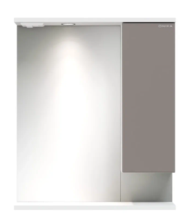 Шкаф-зеркало с подсветкой Onika Марви 206088 правый 60см мокко