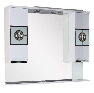 Шкаф-зеркало с подсветкой Onika Флорена 210502 105см белый