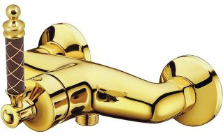 Смеситель для душа Boheme Vogue  Murano, шоколад_Комплект золото