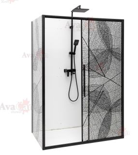 Душевой уголок AvaCan FB 120-140 + SB 80 чёрный