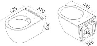 Подвесной унитаз Boheme Bianca белый матовый 963-WM